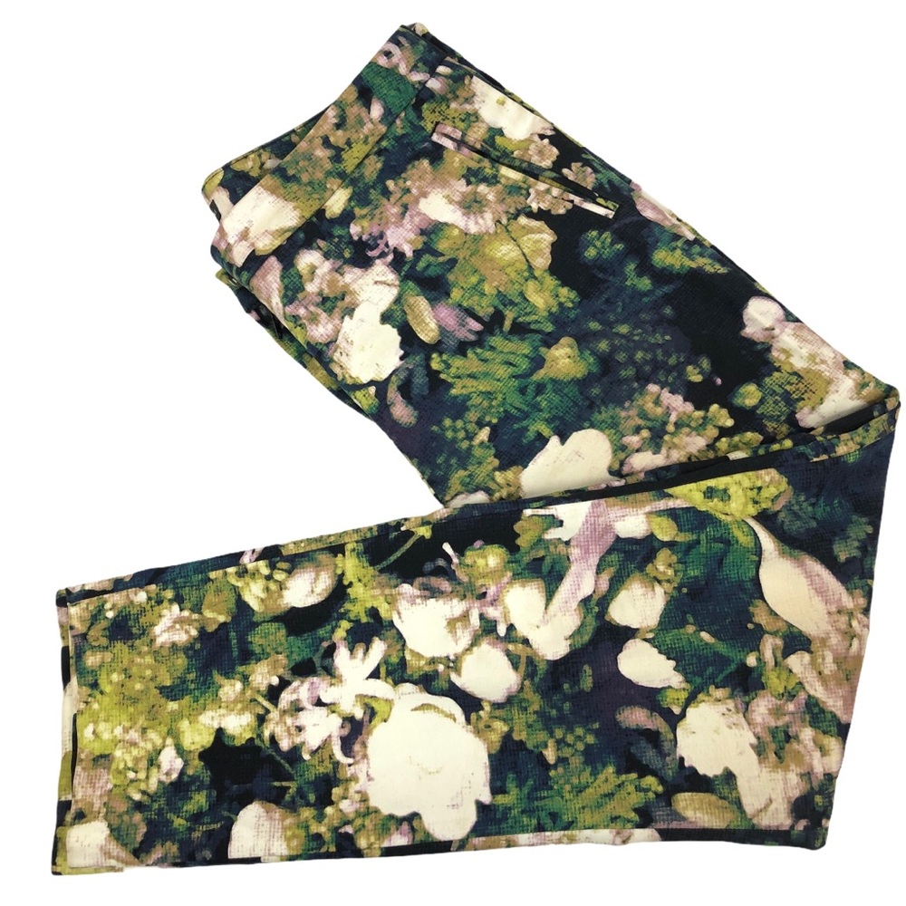 Adrianna Papell Floral Ankle Pants Size 6 Women’s